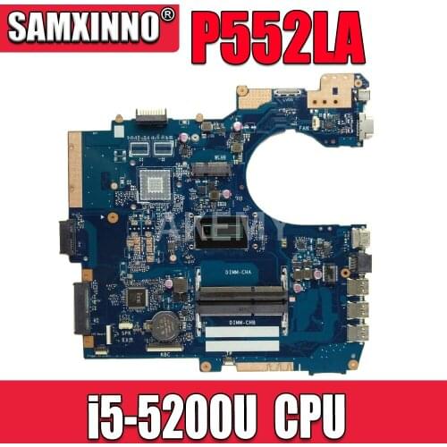Akemy For Asus P552LA P552L P552LA P552LJ PRO552L Notebook Laptop motherboard mainboard W/ i5-5200U SE23Y CPU GMA HD