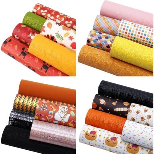 David accessories 20*33cm faux artificial Synthetic leather fabric hair bow diy decoration crafts 6piece/set,1Yc7417