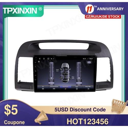 4G+128G Android 10.0 For Toyota Camry 5 2001-2006 Car Multimedia Player GPS Navigation Headunit Radio Audio Stereo Tape Recorder