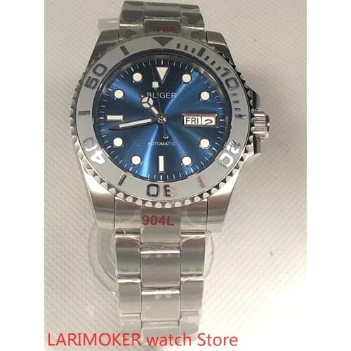 Men luxury sports and leisure waterproof mens 904L stainless steel strap bracelet watch mh36 mechanical clock light grar bezel