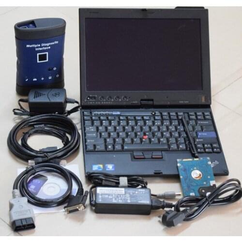 DHL free Car Diagnostic Auto Repair Tool G M MDI Tech2Win GDS with X200T Laptop X200T Software Installed HDD Car OBD2 Scanner