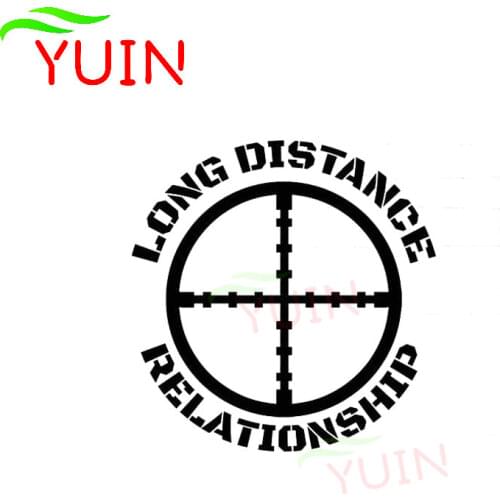 Long Distance Relationship USMC Army Navy Sniper SEAL Reconnaissance Sticker PVC Waterproof Decal Color/White/Red/Laser/Silver