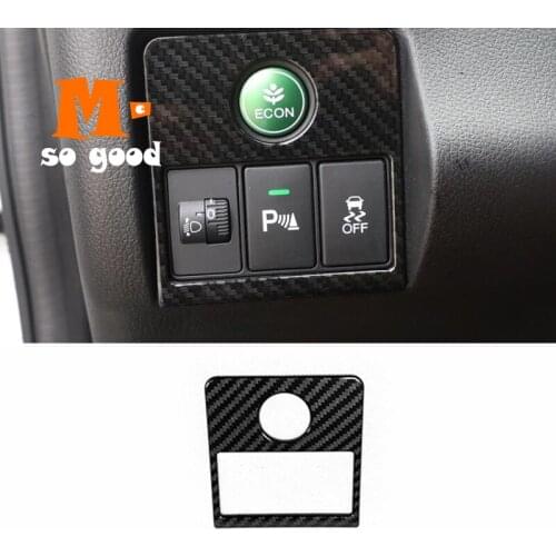 For Honda HRV HR-V VEZEL 2015 2016 2017 Car Styling Accessories ABS Carbon Fiber Car Headlamp Adjustment Switch Panel Cover Trim