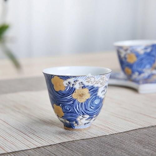 Enamel Retro Tea Cup Ceramic Small Tea Cup Kung Fu Tea Cup Household Single Cup NO.YZ73