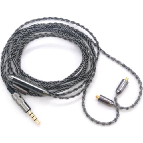 3.5mm/ Type C Jack MMCX Earphones Cable Upgraded 8N Copper Silver Plated Cable with Microphone for SE215 MMCX Earphones