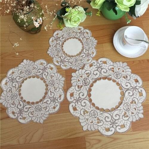 Western mat Elegant Embroidery Table Runner Pastoral Fabric Tea tablecloth, Luxury Table mat table Cover for decoration