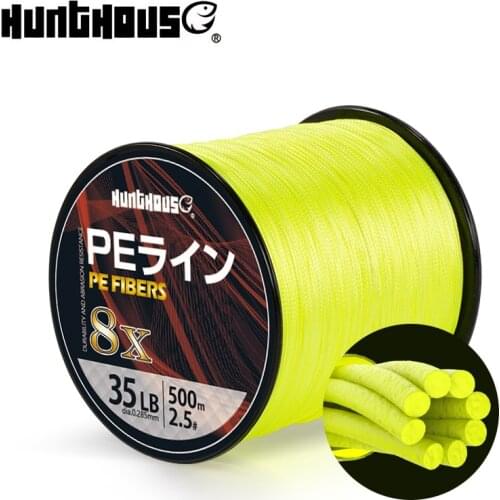 Hunthouse 4 Braided 8 braided Fishing Line 300m 500m 1000m 4 Strands 8 Strands PE braid line 16 25 35 50LB powerful fishing line