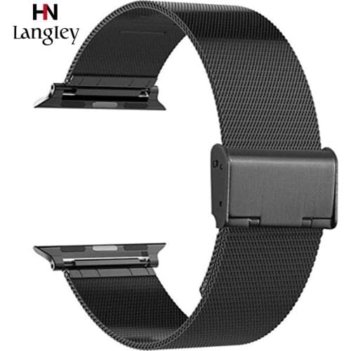 Milanese Watchband for Apple Watch 38mm 42mm Stainless Steel Gold Women Men Replacement Bracelet Band Strap for iwatch 1 2 3 4 5