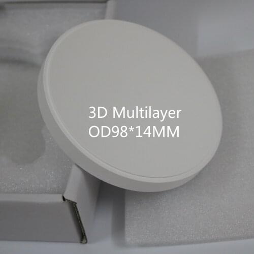 Multi Layer 3D Zirconia Ceramic Block Zirconium Discs Gradient Strength Dental Lab Coping Full Contour Crown Bridge Materials