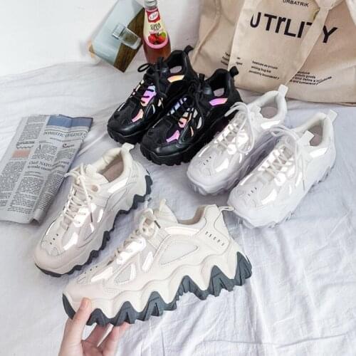 Fashion all-match mesh breathable comfortable platform running shoes spring and autumn trend womens casual sports shoes