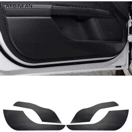 Carbon fiber sticker car door kick pad Decal protrctive interior Film Car Stylings For Ford Mondeo Fusion 2013-2019 C1776