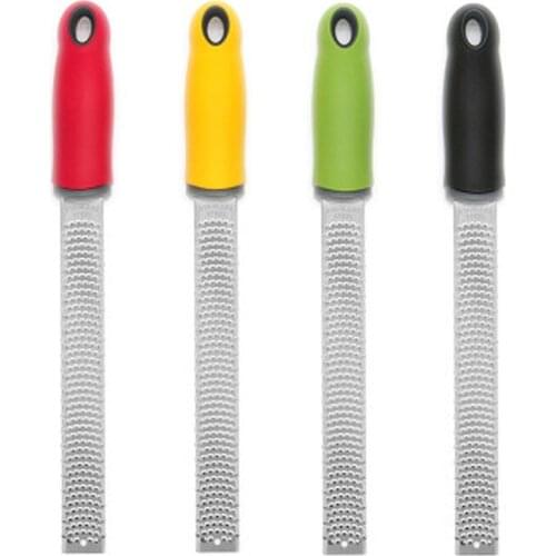 Stainless Steel Mill Cheese Grater Garlic Butter Mill Grater Lemon Zester Citrus Ginger Long Handle Vegetables Manual Slicer