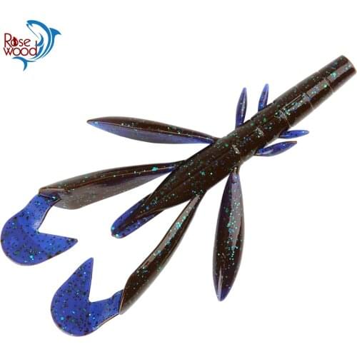 RoseWood 70mm 120mm Soft Fishing Lures Artificial Creature Baits Speed Craw Trout Salmon Bass Fishing Lure Jig Trailer