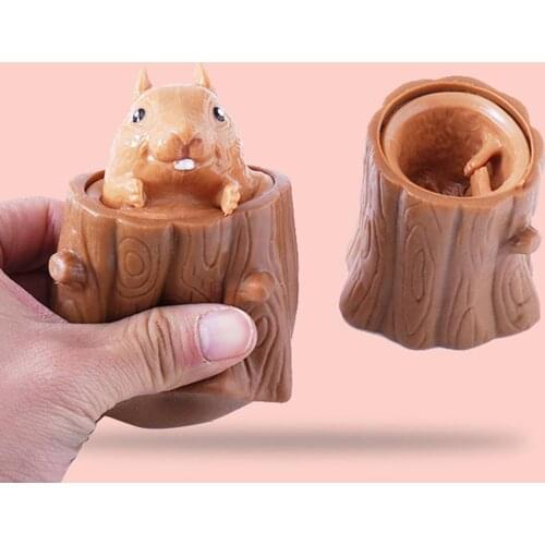 Cute Antistress Squirrel Toy Fidget Toy Antistress Popular Decompression Antistress Squirrel-squeeze-stress Strange Stress Toy