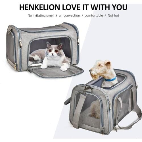 Pet Carrier Bag Soft Side Puppy Kitty Backpack Dog Travel Bags Airline Approved Transport For Small Dogs Cats Travel accessories