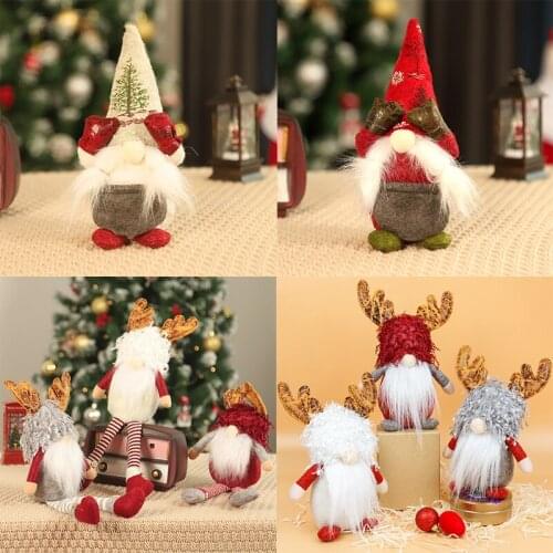 Santa Claus Decoration Plush Toys New Year Party Christmas Gifts Ornaments Christmas Hats New Year Party Gifts