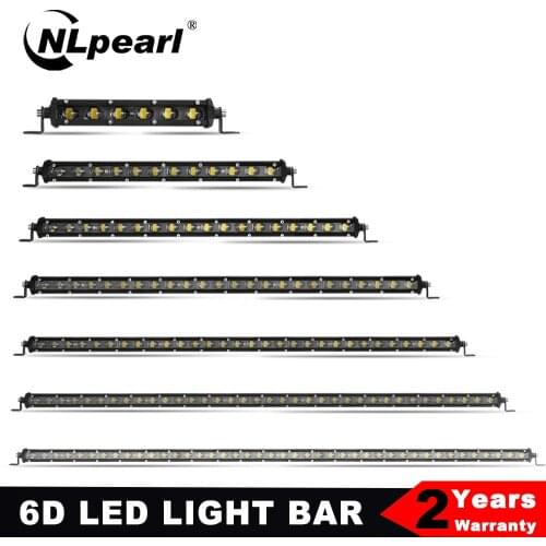 NLpearl 6D Led Light Bar Ultra Slim 32inch Led Bar Offroad for Driving Trucks Lada Niva Tractor Boat 12V 24V Spot LED Work Light