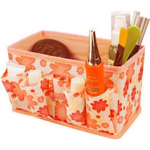 High Quality Folding Multifunction Make Up Storage Box Container large capacity Desktop Box Cosmetics Organizer