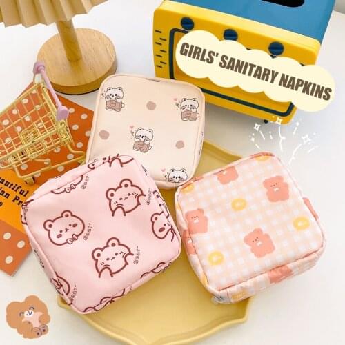 W&G Kawaii Sanitary Napkin Storage Bag Waterproof Portable Menstrual Pack Sanitary Pad Storage Bag Coin Purse