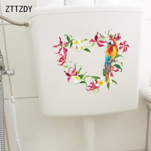 ZTTZDY 24.2×20CM Fashion Cartoon Love Wreath Bedroom Wall Stickers Mural Creative Toilet WC Decoration T2-1437