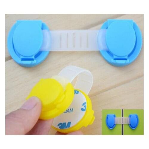 10pcs/lot baby safety child lock refrigerator drawer for cabinets locker sliding door fridge protection of children locking door