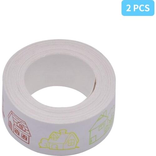 2 Rolls Self-Adhesive Label Tape Cartoon Series Label Maker Tape 0.59 Inch Waterproof for LR20C/LK5C/LR-RK1C Label Printer