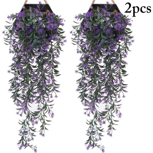 2Pcs/Set Lifelike Artificial Vine 5 Strands Realistic Hanging Vine Hanging Plant Garland Home Decor Accessories Party Supplies