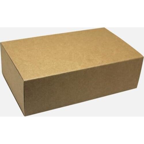 20pcs/lot-18*10*6cm Blank Kraft Drawer Box Handmade Soap Gift Craft Jewel Macaron Packaging Party Gift Brown Paper Boxes