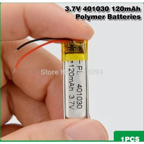 3.7V 120mAh 401030 Lithium Polymer Li-Po li ion Rechargeable Battery For MP3 MP4 MP5 GPS DVD tablet Bluetooth camera Lipo cell