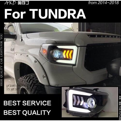 AKD Car Styling for Toyota Tundra Headlights 2014-2018 Mustang Design LED Headlight DRL Bi Xenon Lens Head Lamp Accessories