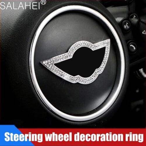 Steering Wheel Center Diamond Sticker Interior Decal for MINI Cooper R55 R56 R58 F54 F55 F56 F60 R60 Countryman Car Accessories