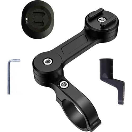 Aluminum Alloy 360° Bike Motorcycle Handlebar Rearview Mirror Mobile Phone Holder Cradle Bicycle Mount for 2-7" Cellphone