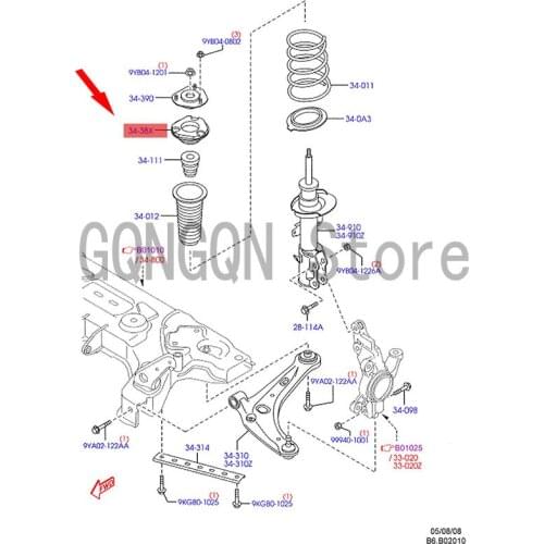 CAR front bearing For dMo nd eoF ies ta Bearing suspension strut Suspension strut bearing Engine half bearing