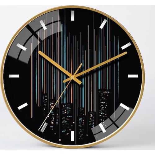 Modern Design Large Wall Clock Metal Gold Living Room Bedroom Clock Mechanism Creative Watch Wall Silent Reloj Kitchen Clock