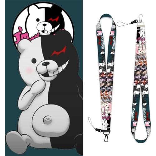 Anime Danganronpa Key Lanyard Car KeyChain ID Card Pass Gym Mobile Phone Badge Kids Key Ring Holder Jewelry