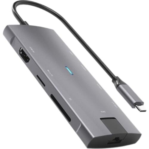 Docking Station, Type-C to HDMI Laptop Tablet Pc 8-In-1 Docking Station Supports Sd, Rj45, USB3.0 and Other Interfaces