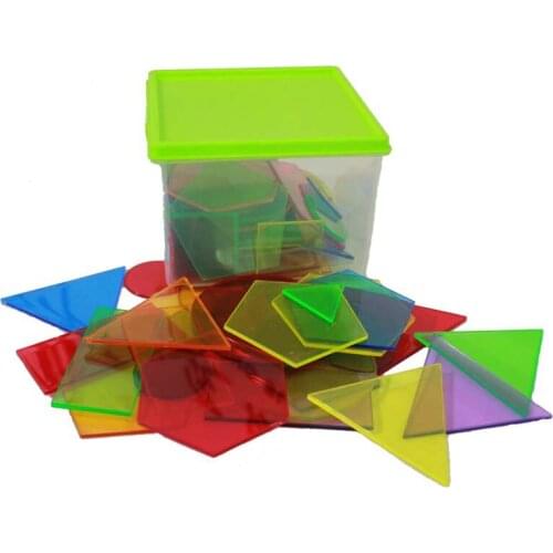 Montessori mathematics teaching aids geometric diagram color shape cognitive childrens early education puzzle building blocks