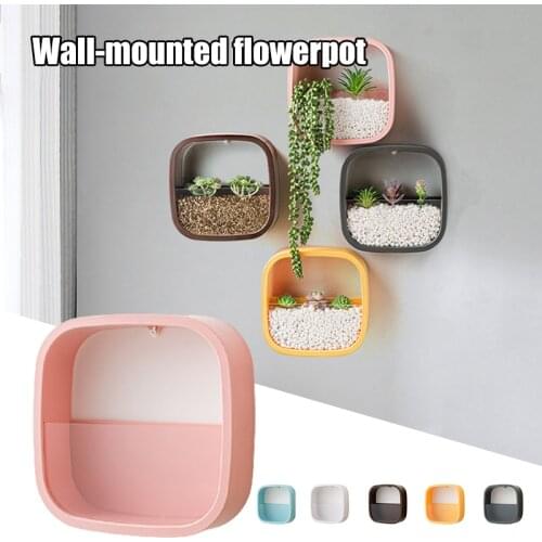 Geometric Wall Hanging Flower Plant Pot Iron Succulent Wall Vases Hangers Planter for Home Garden Yard Decor