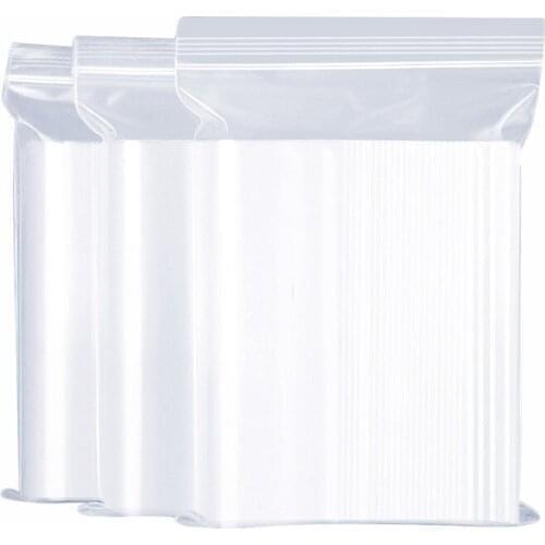 6X 8 CM 500pcs Small Plastic Bags Clear Reclosable Zip Plastic Poly Bags with Resealable Lock Seal Zipper
