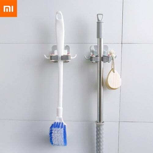 Xiaomi JordanJudy Wall Mounted Mop Organizer Holder Brush Broom Hanger Home Storage Rack Bathroom Suction Hanging HouseholdTools