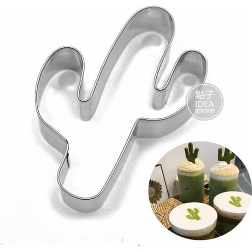 Stainless Steel Cookie Biscuit Cutters Cactus Shape Molds Diy Cake Mold Sugarcraft Decorating Frame Cutter Tool