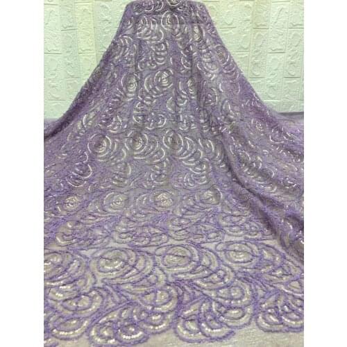 2021 latest high quality sequin lace fabric beautiful African lace fabric Nigeria French tulle lace fabric D4225