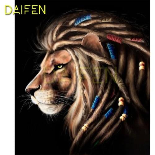 Full Square Diamond embroidery Lion braid Full Round Diamond mosaic Lion braid DIY 3D Diamond painting Cross stitch Lion braid