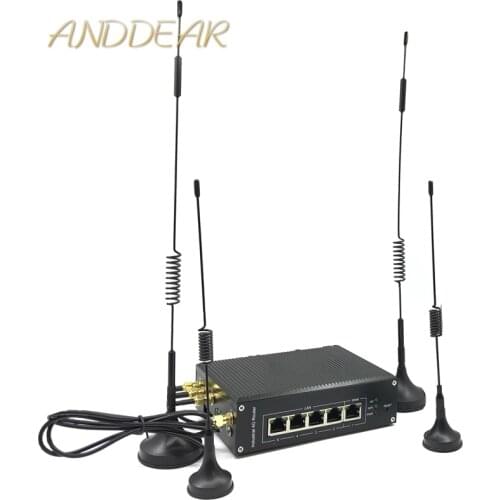 High speed 27dBm 300M industrial DIN rail 4g ltewireless router support openwrt ODM/OEM serial RS/485 industrial control WIFI