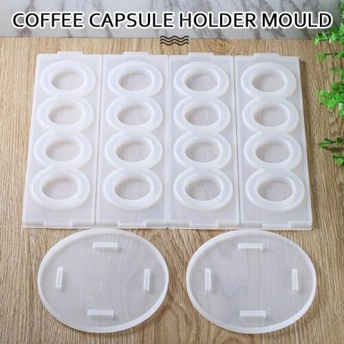 Silicone Coffee Capsule mold Rack Holder Mould Epoxy Resin Casting Mould Decorations Moulds Tools