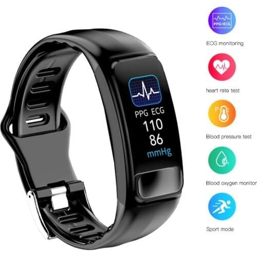 ECG + PPG Smart Watch P12 Sports Bluetooth Wrist band Heart Rate Monitoring Message Call Remind Sport Mode Smart Bracelet