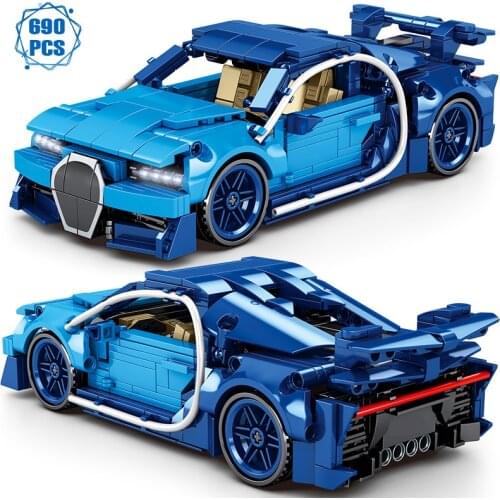Technical Moc Famous Soprts Racing Car Building Blocks Expert Ideas Super Speed Vehicle Bricks Diy Toys for Boys Birthday Gifts