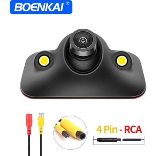 BOENKAI 12V CCD Rear View Camera Waterproof Backup Cam Night Vision Adhensive Side View Blind Spot Vehicle Reverse Camera