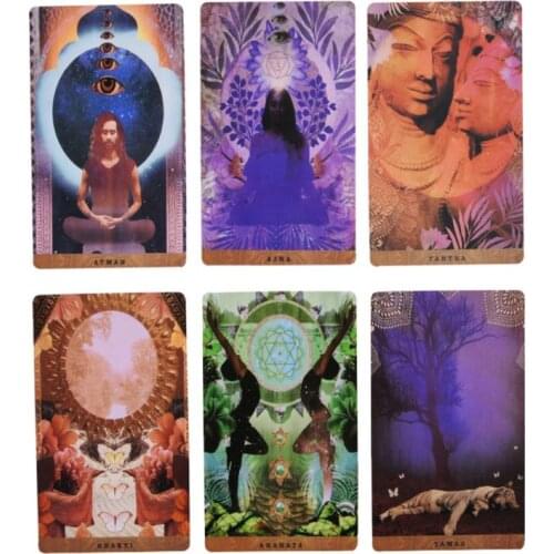 A Yogic Path Oracle Deck and Guidebook 54 Cards Tarot Game Toy Tarot Divination Guide Ancient Yogic Wisdom