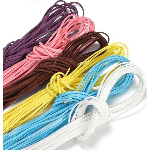 10pcs/lot Suede Ropes 2-3mm Colors Nylon Ropes Bracelet Material Multi Thread Cords Accessories for DIY Jewelry Making Component